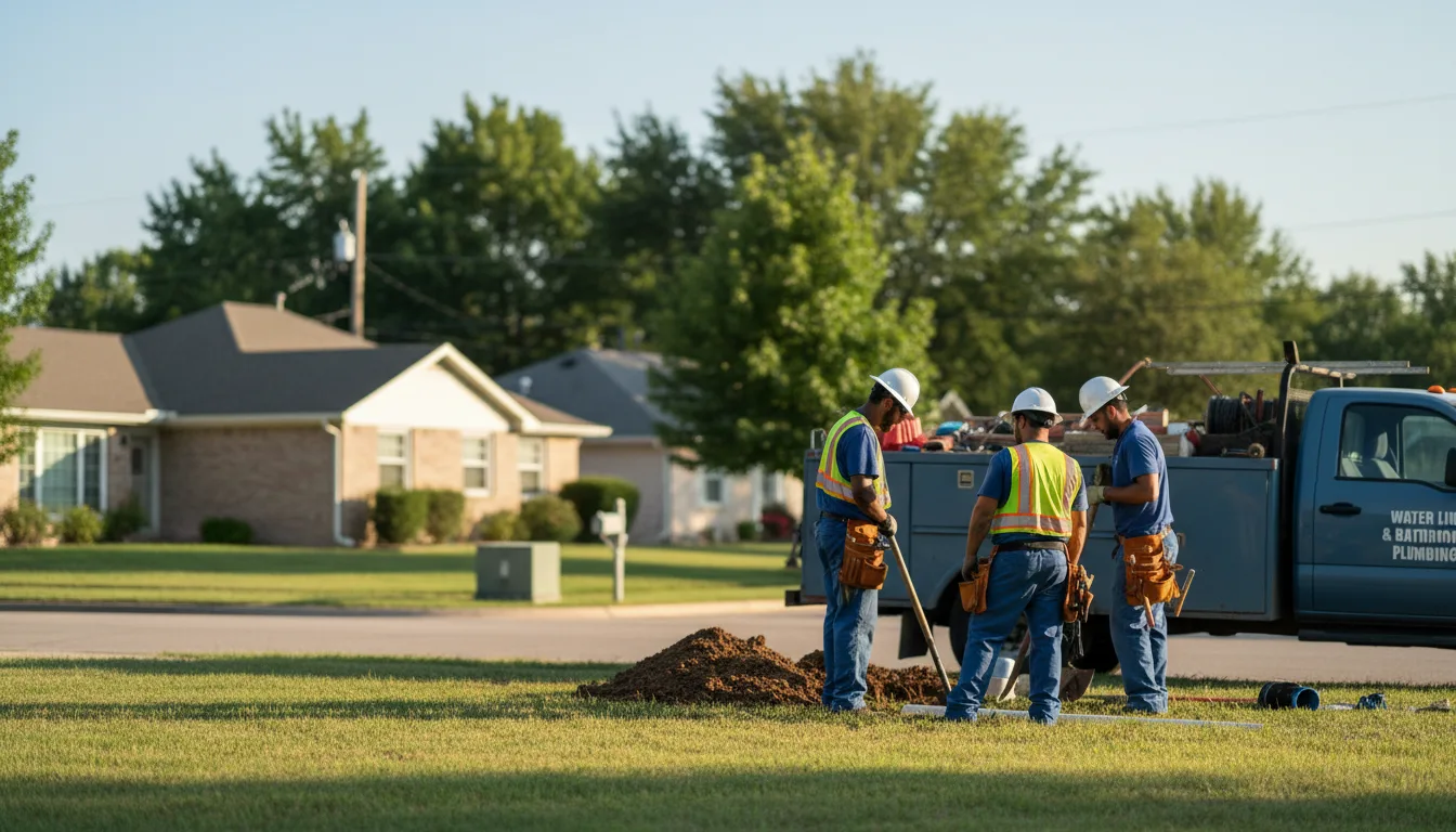 Residential water line and bathroom plumbing service in Carrollton, OH